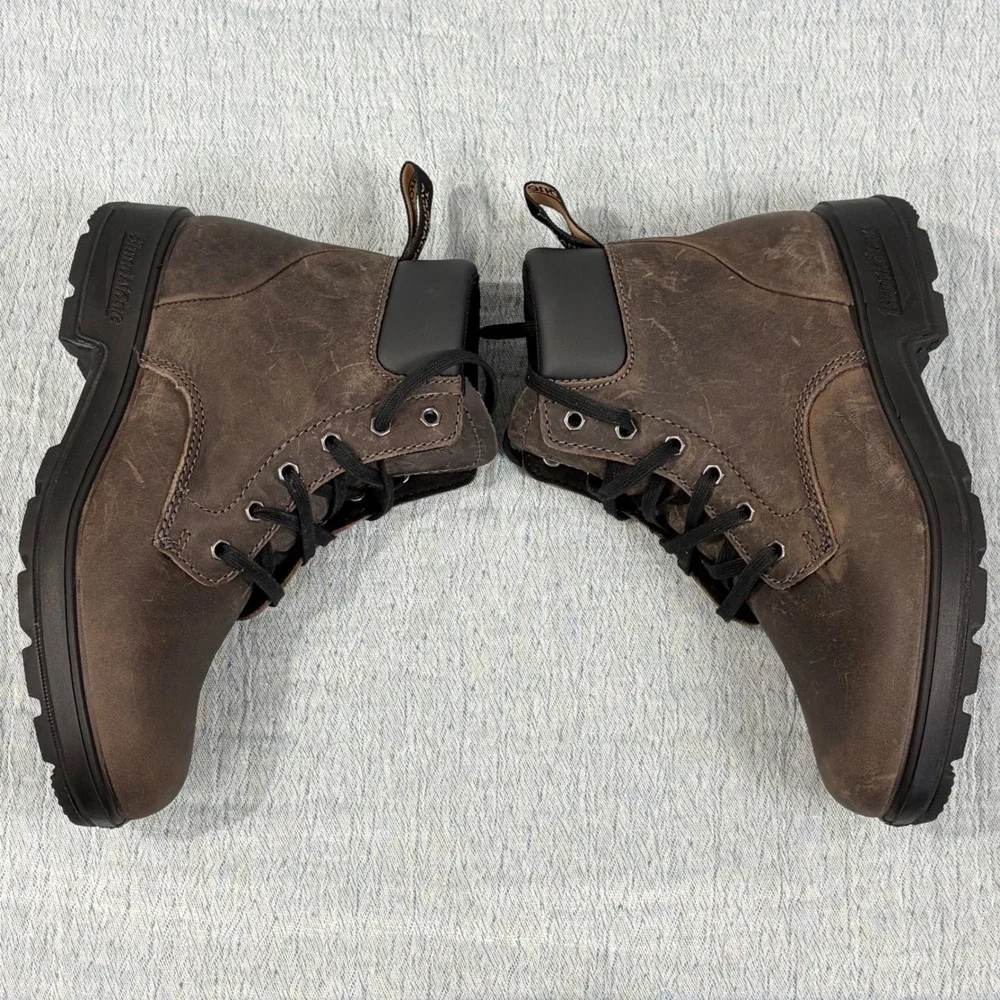 Blundstone 162 Lace Up Boots‎ Rustic Brown Leather Mens 4 Womens 6 B# 001157